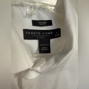 Pronto Uomo Classic White Cotton Shirt